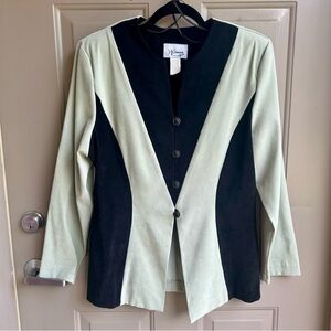 Elegant Black and Mint Women's Blazer